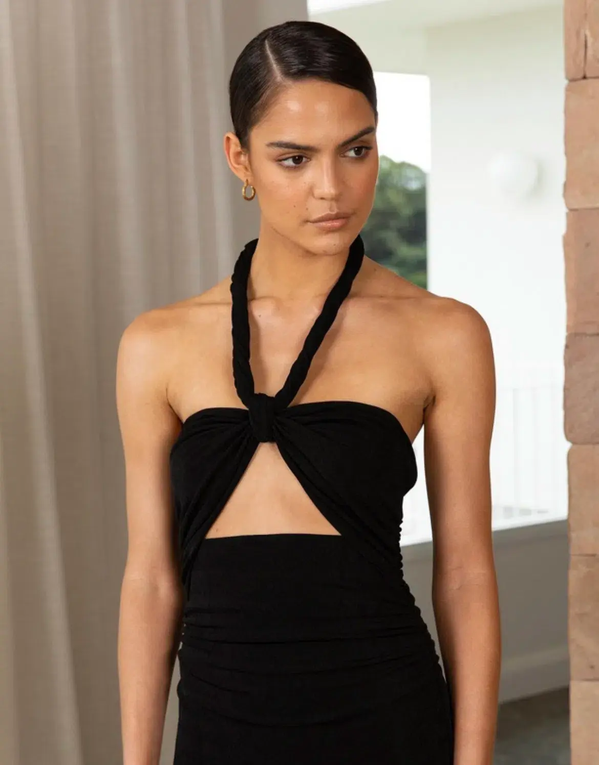 MISHA Lydia Midi Dress Black Size 6/XS - Image 2