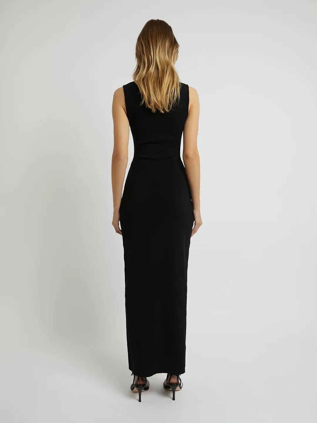 Christopher Esber Crystal Lattice Column Dress Black Size 8 - Image 3