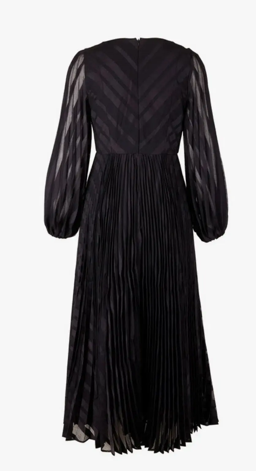 Zimmermann Burnout Sunray Midi Dress Black Size 4 / AU 16 - Image 4