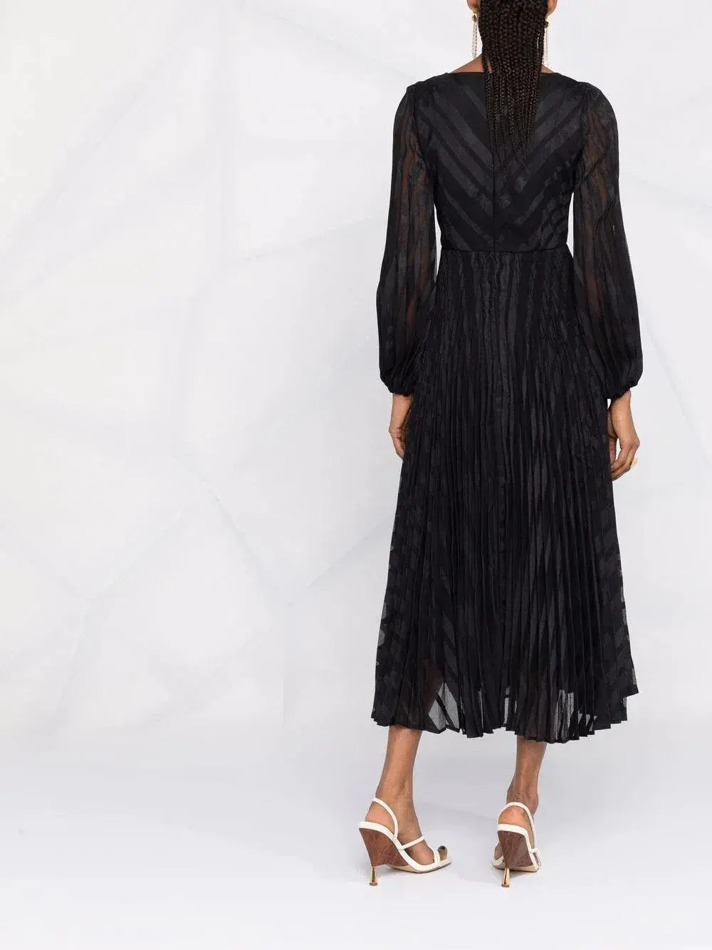 Zimmermann Burnout Sunray Midi Dress Black Size 4 / AU 16 - Image 2