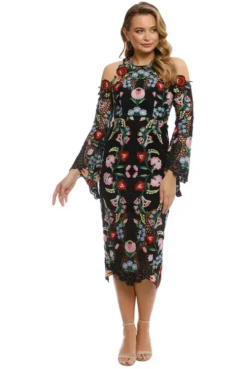 Thurley Mexican Carnival Dress Black Size AU 6 - Image 1