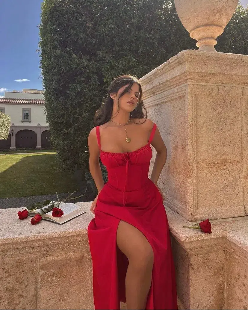 House of CB "Carmen" Bustier Sundress Red Rose Size AU 10 - Image 2