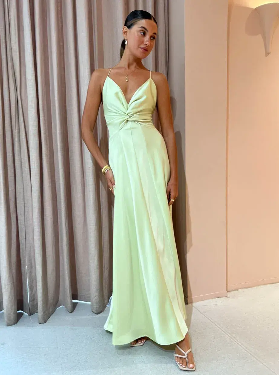One Fell Swoop Emmeline Maxi Dress in Limoncello Size 6 for rent on The Volte - main image
