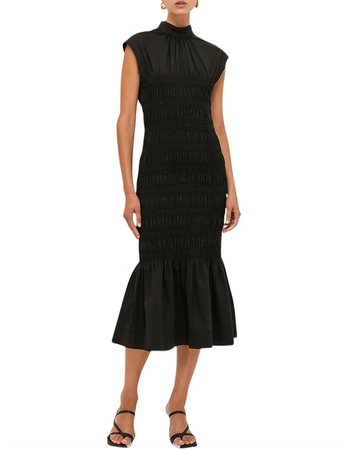 Saba Kiera Shirred  Dress Black Size 10 - Image 3