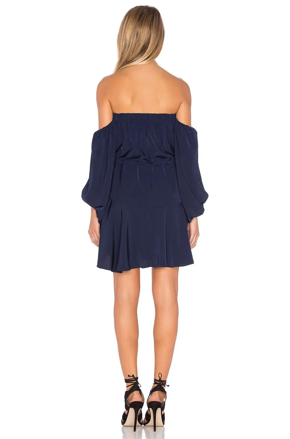 Shona Joy Leticia Core Off Shoulder Mini Dress Navy Size 6 - Image 2