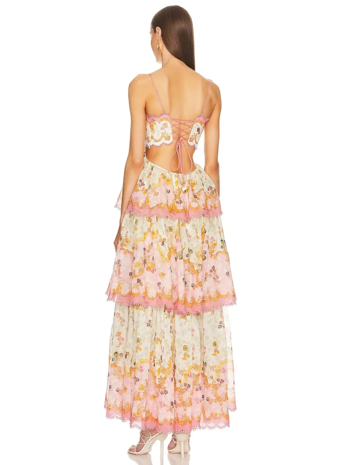 Zimmermann Laurel Frill Midi Dress Floral Size 2 / AU 12 - Image 2