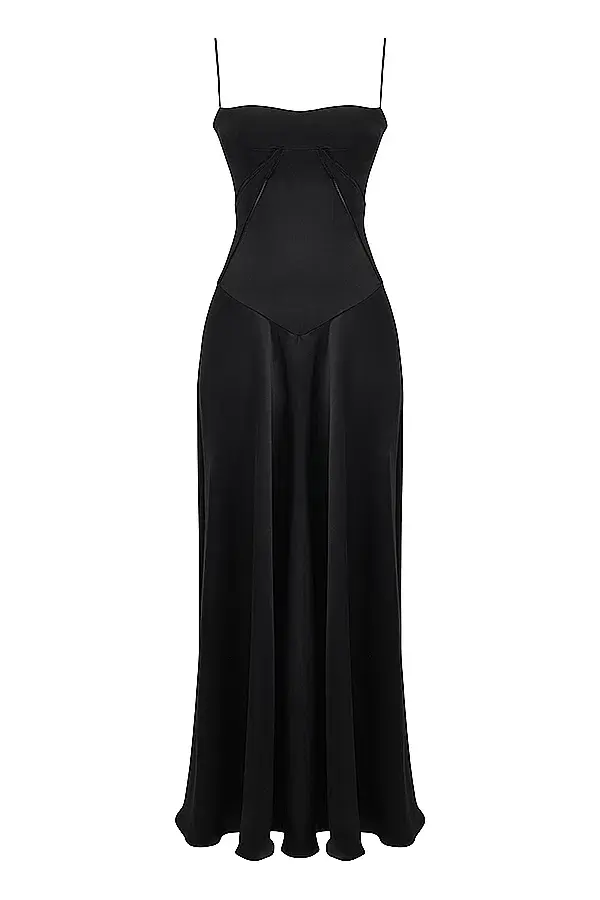 House of CB Anabella Lace Up Corset Maxi Dress in Black Size M / AU 10 - Image 6