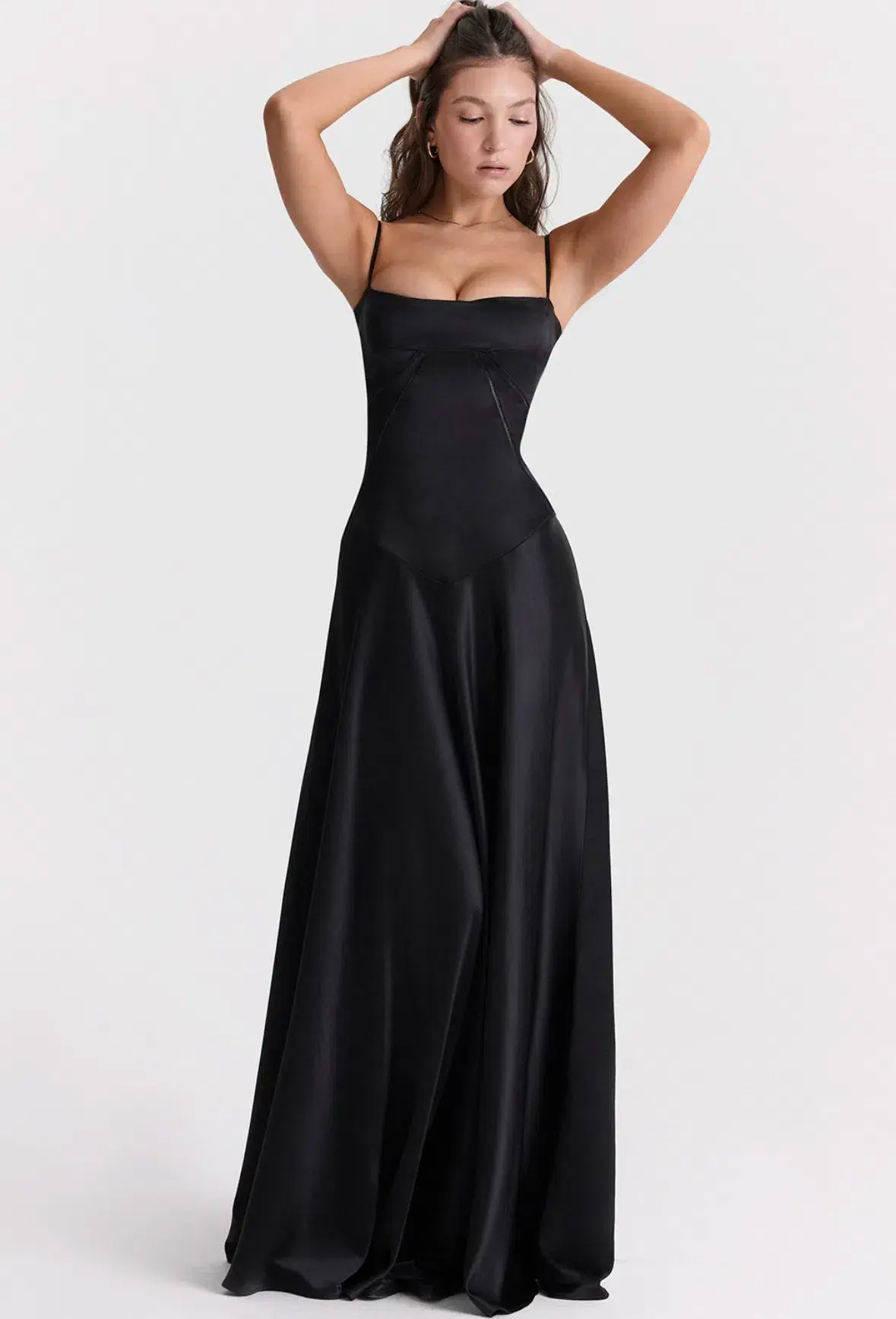 House of CB Anabella Lace Up Corset Maxi Dress in Black Size M / AU 10 - Image 3