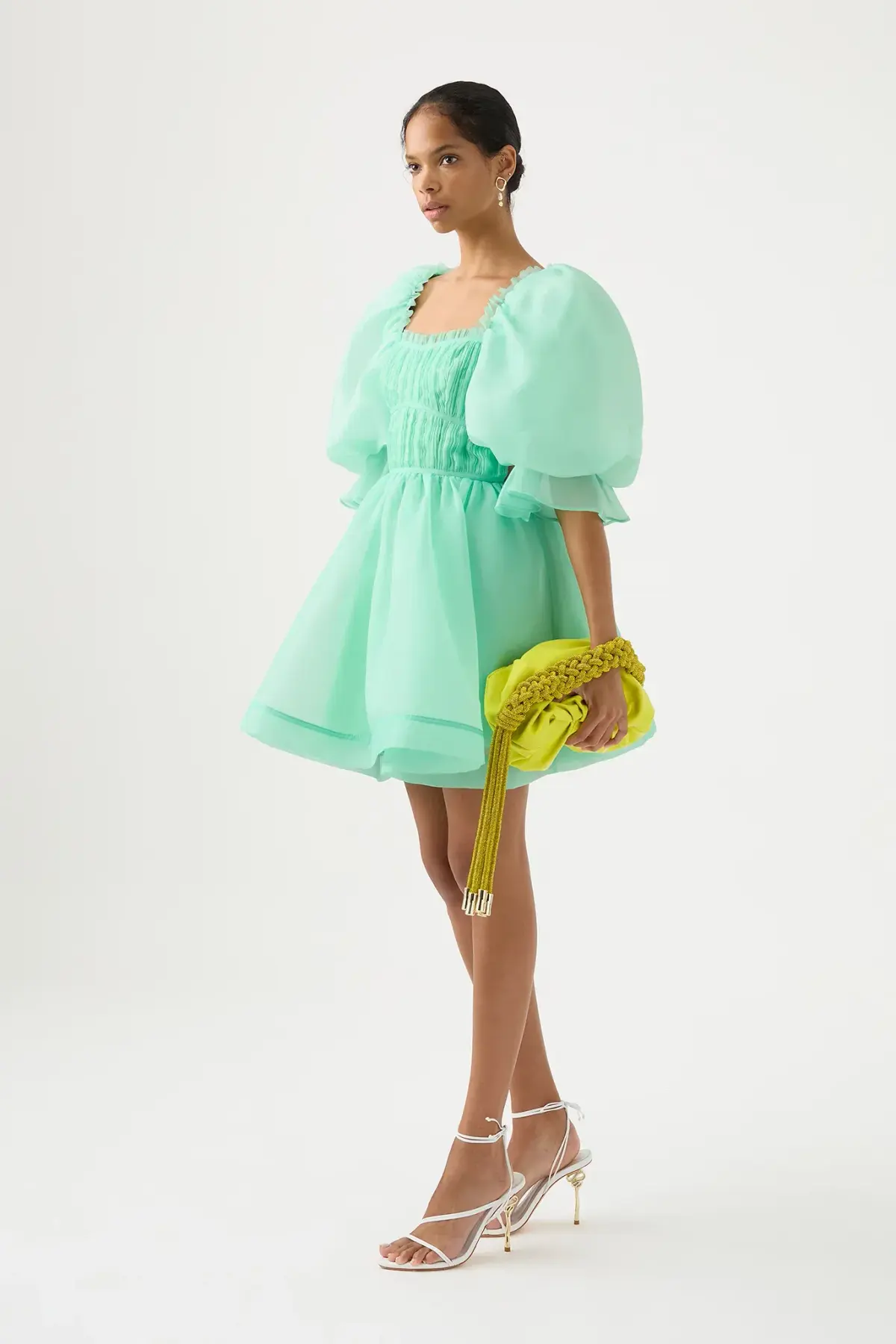 Aje Astrid Tie Back Mini Dress Green Size 12 / L - Image 2