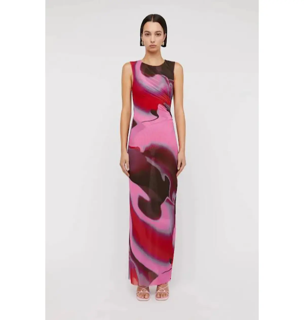 Scanlan Theodore Italian Watercolour Dress Raspberry Size AU 10 - Image 1