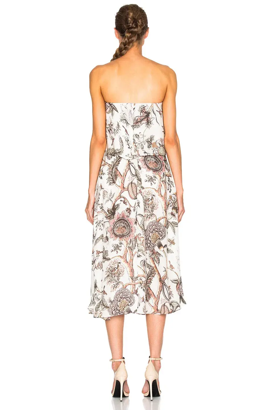 Zimmermann Karmic Flounce Strapless Cocktail Midi Dress Indienne Floral Print Size 6 - Image 2