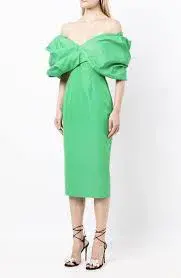 Rachel Gilbert Xavier Midi Dress Green Size 1/ AU 8 - Image 2