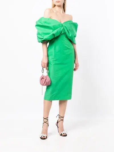 Rachel Gilbert Xavier Midi Dress Green Size 1/ AU 8 - Image 1