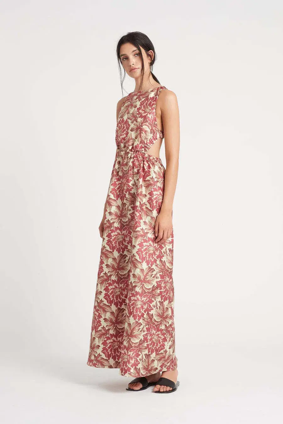 Sir the Label Valetta Cross Back Dress Floral Size AU 8 - Image 2