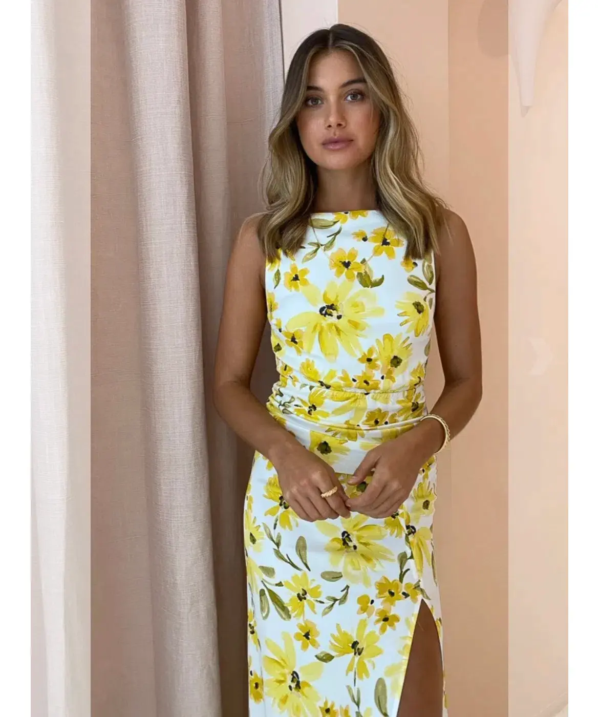Bec & Bridge Daphne Dress Yellow Size AU 6 - Image 3