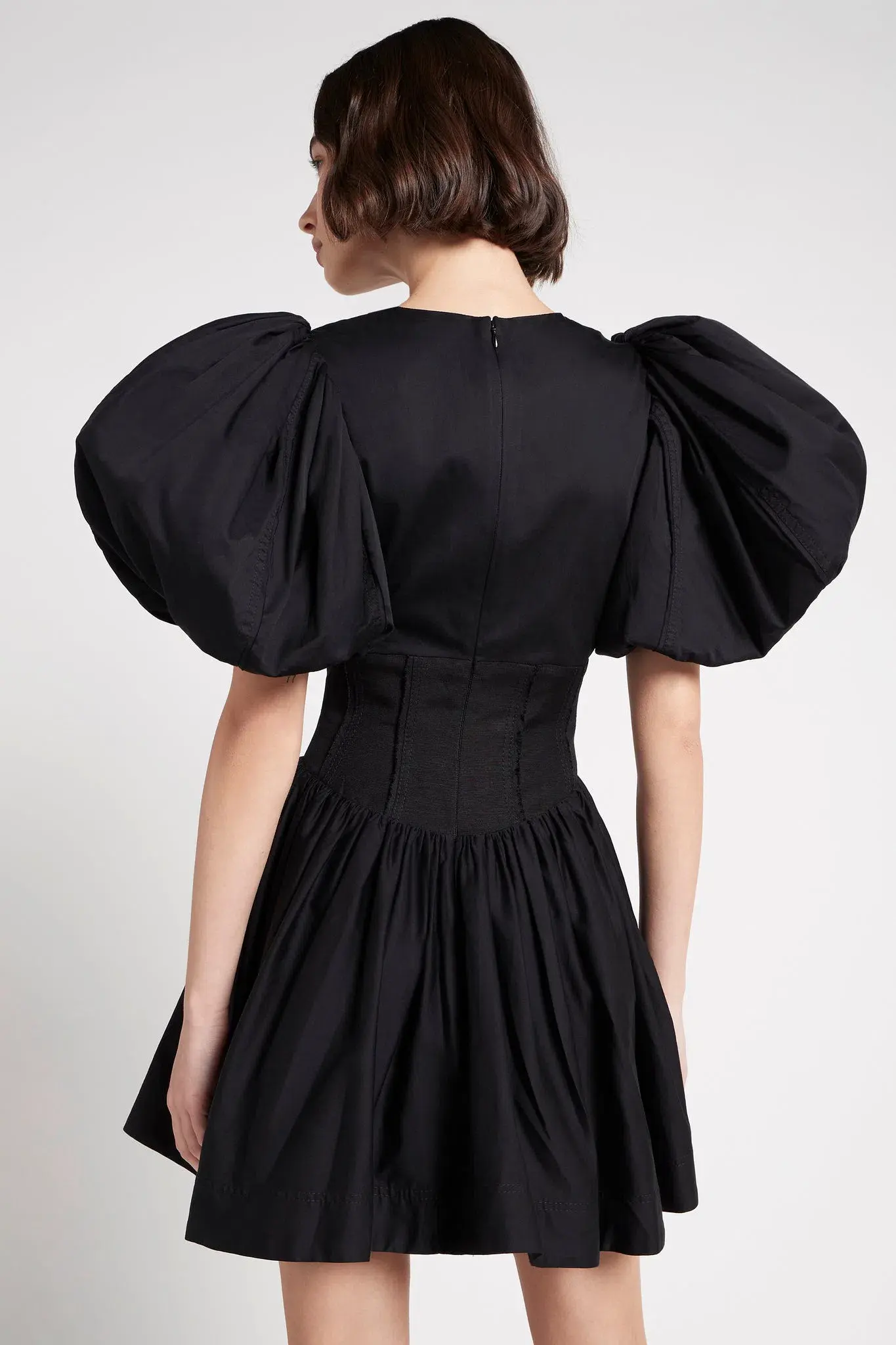 Aje Gianna Puff Sleeve Mini Dress Black Size 8 - Image 3