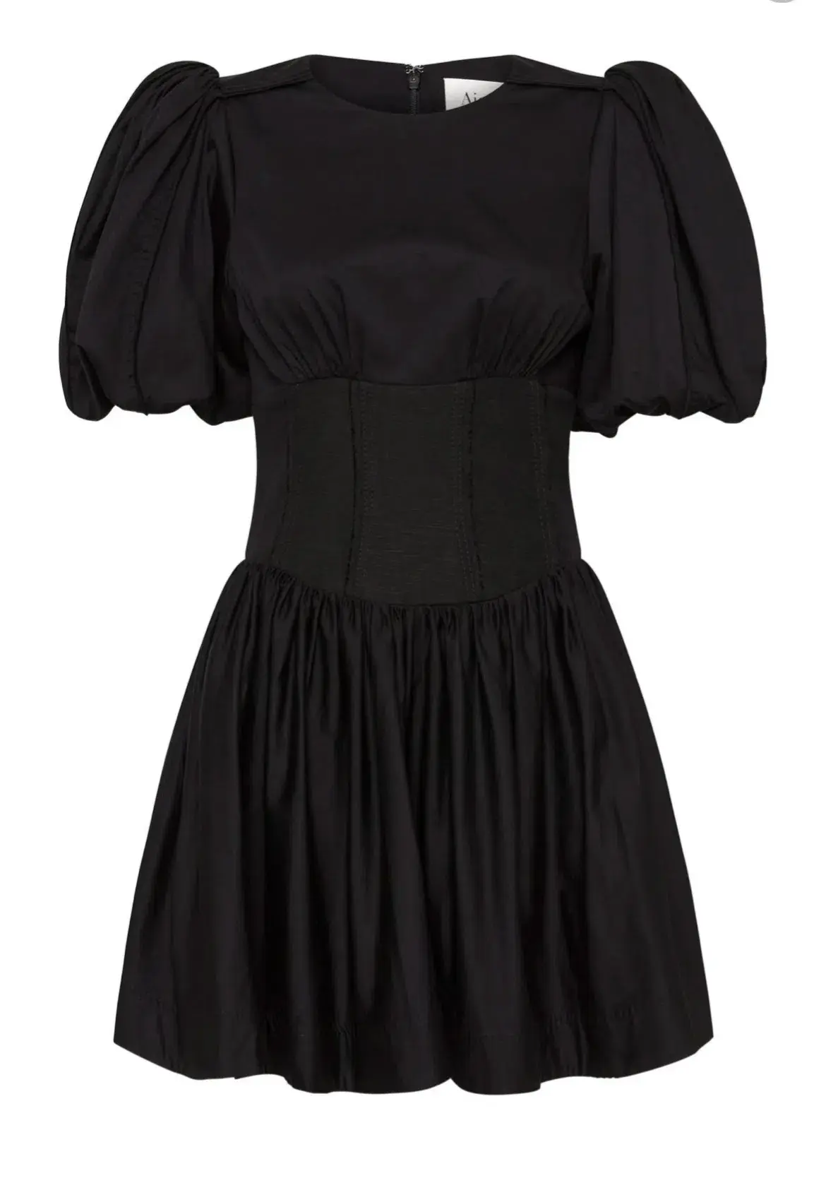 Aje Gianna Puff Sleeve Mini Dress Black Size 8 - Image 8