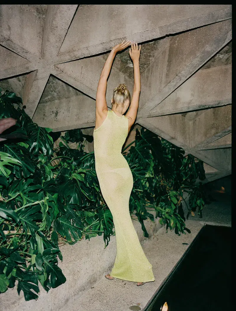 Asta Resort Natalia Dress Chartreuse Sequin Size XS/Au 6  - Image 2