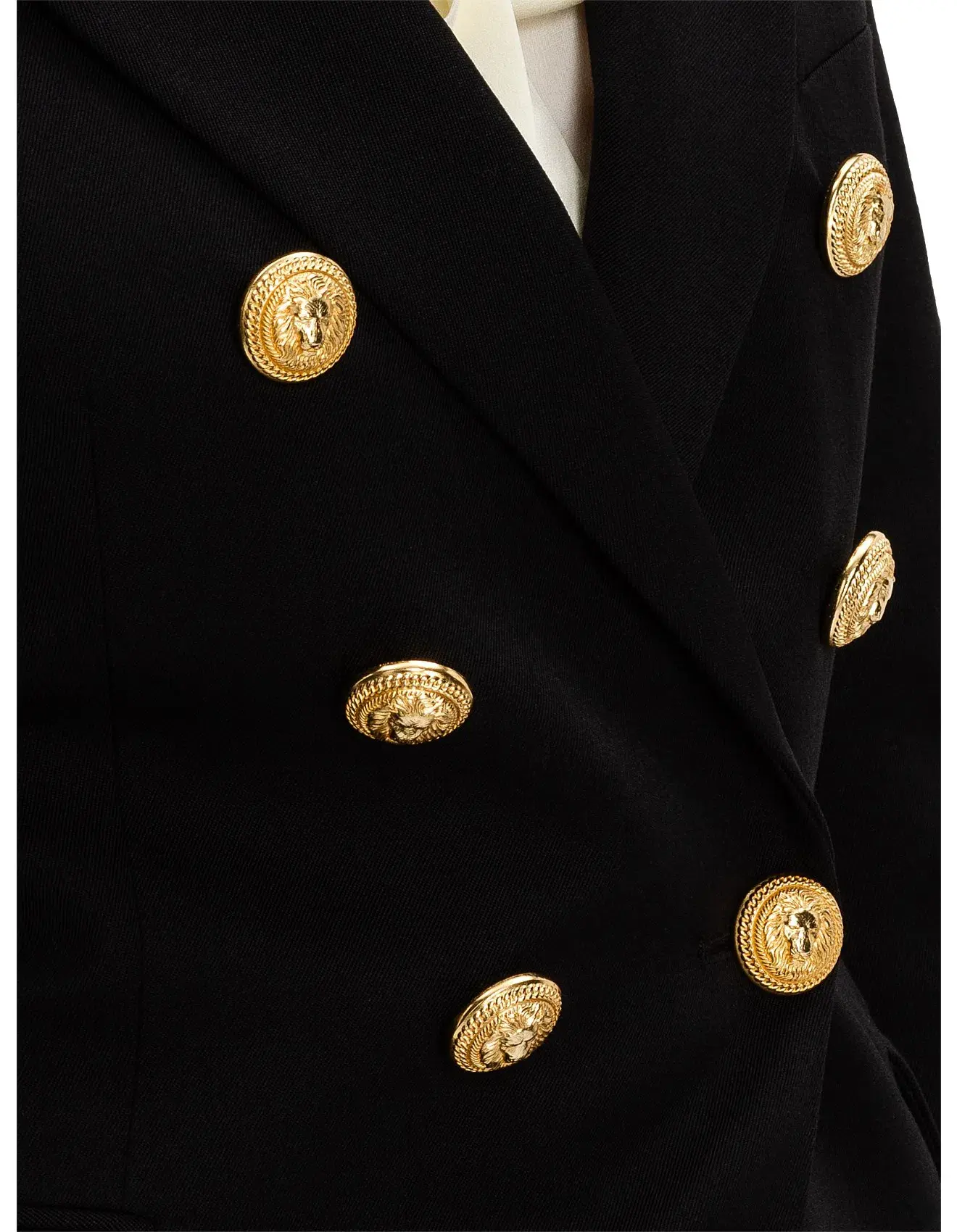 Balmain Double-breasted Wool-twill Blazer With Gold Buttons Size 40/Au 12  - Image 3