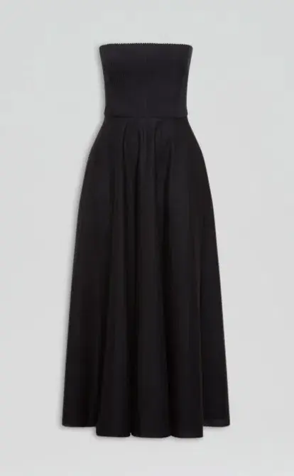 Scanlan Theodore Parachute Bustier Midi Dress Black Size 10 - Image 6