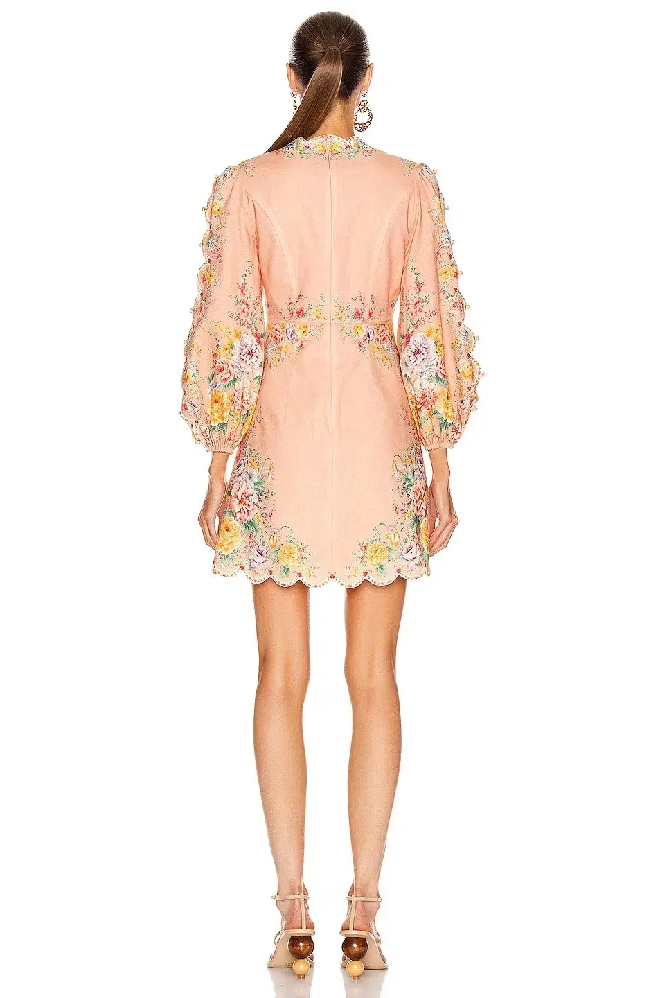 Zimmermann Zinnia Scallop Dress Floral Size 1/Au 10 for rent on The Volte - main image