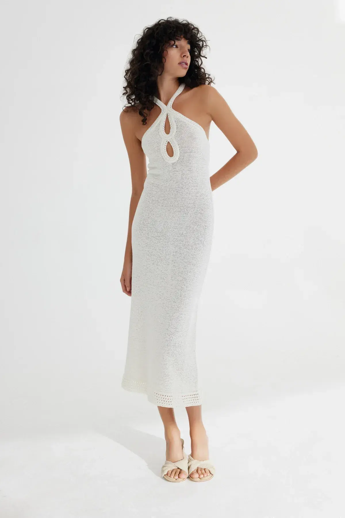 Significant Other Saoirse Midi Dress White Size 6 - Image 1