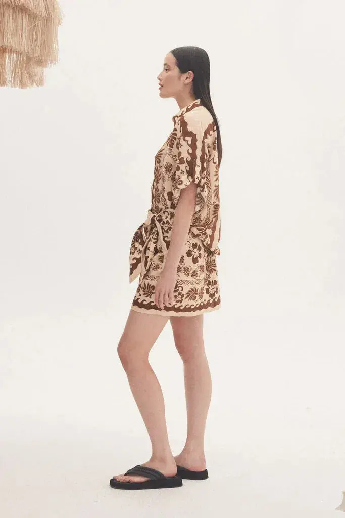 Alemais Tropics Shirt and Sarong Skirt Set Print Size 10/12 for rent on The Volte - main image