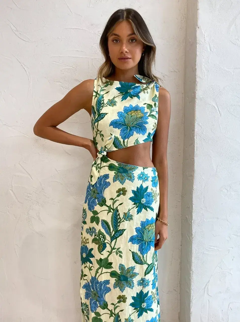 SIR the Label Alexandre Knot Dress in Marguerite Print Size 2 / AU 10 - Image 2