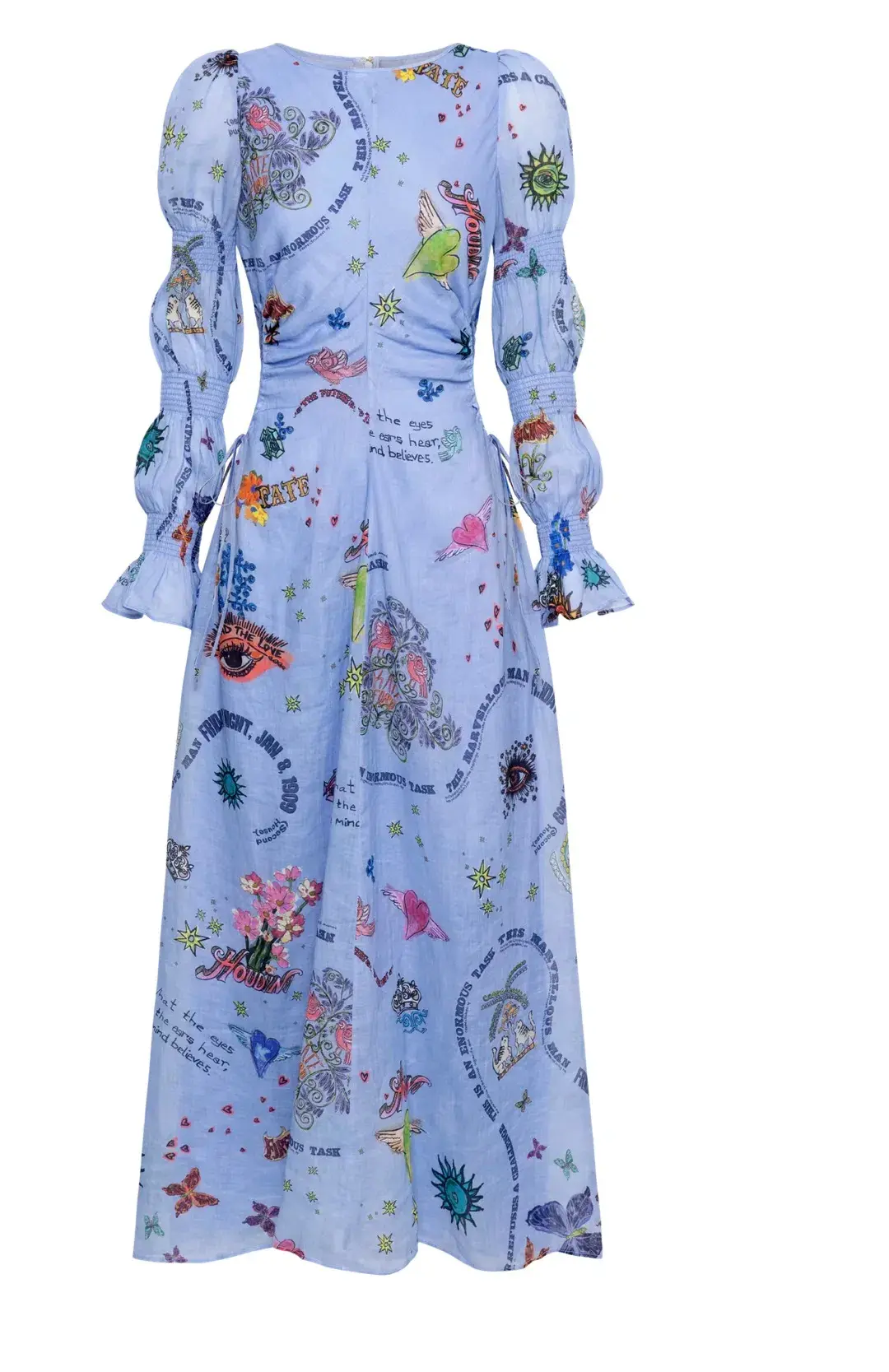Kate Ford Caracus Cut Out Gown Multi Print Size 10 - Image 6