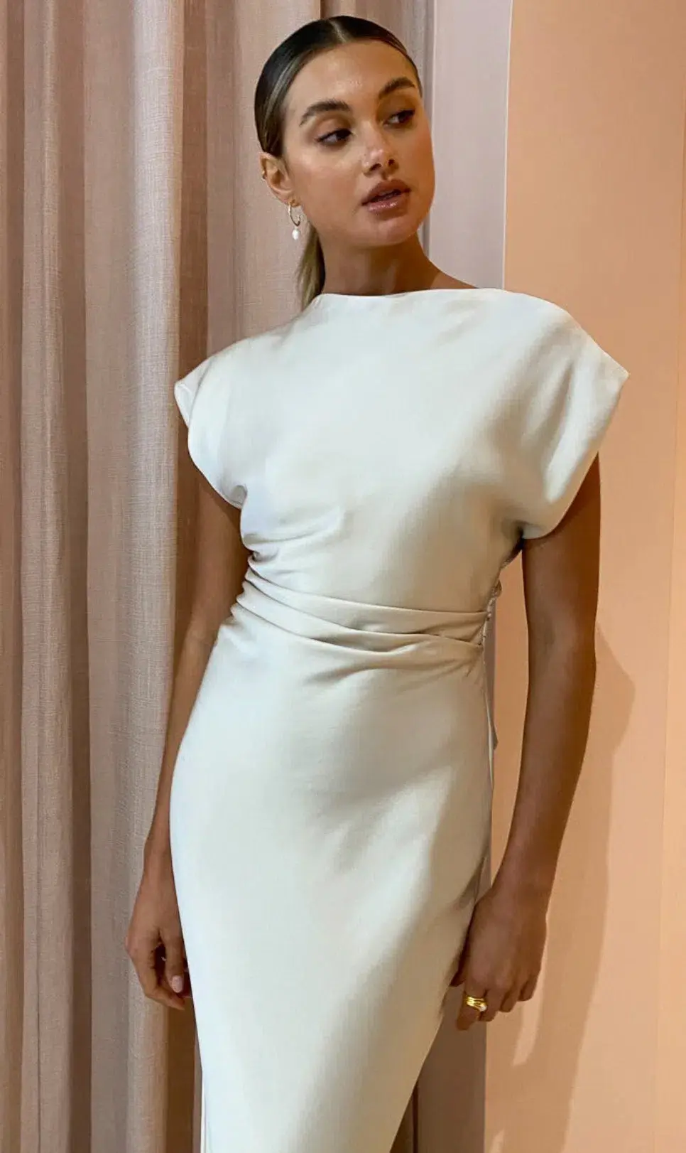 Camilla and Marc Eclar Dress Champagne Size 8 for rent on The Volte - main image