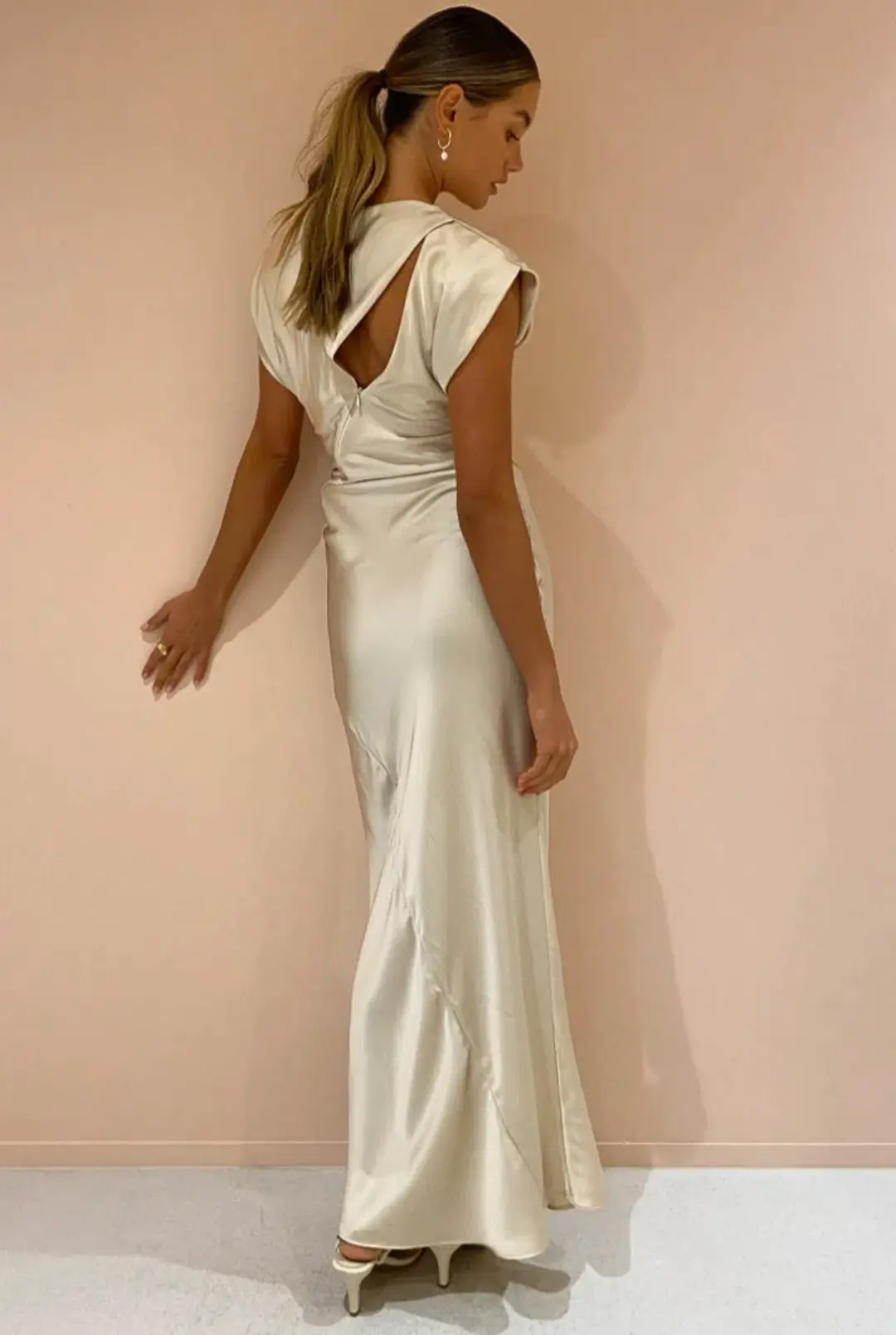 Camilla and Marc Eclar Dress Champagne Size 8 for rent on The Volte - main image