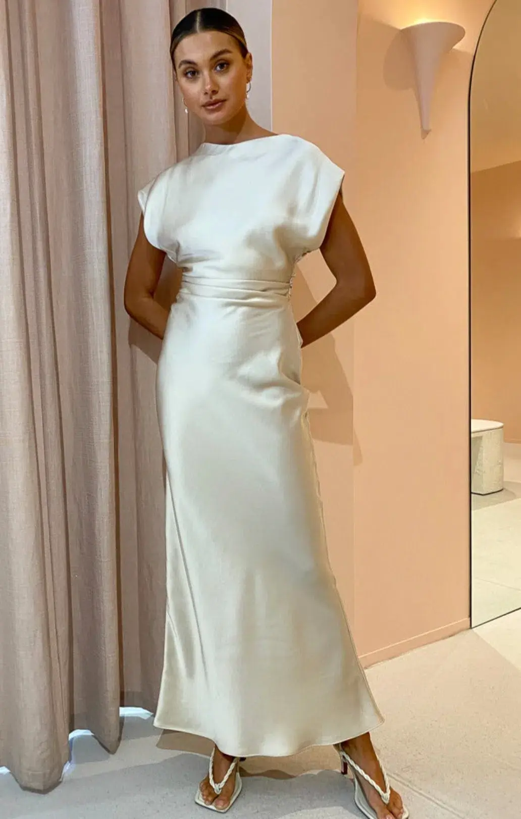 Camilla and Marc Eclar Dress Champagne Size 8 for rent on The Volte - main image