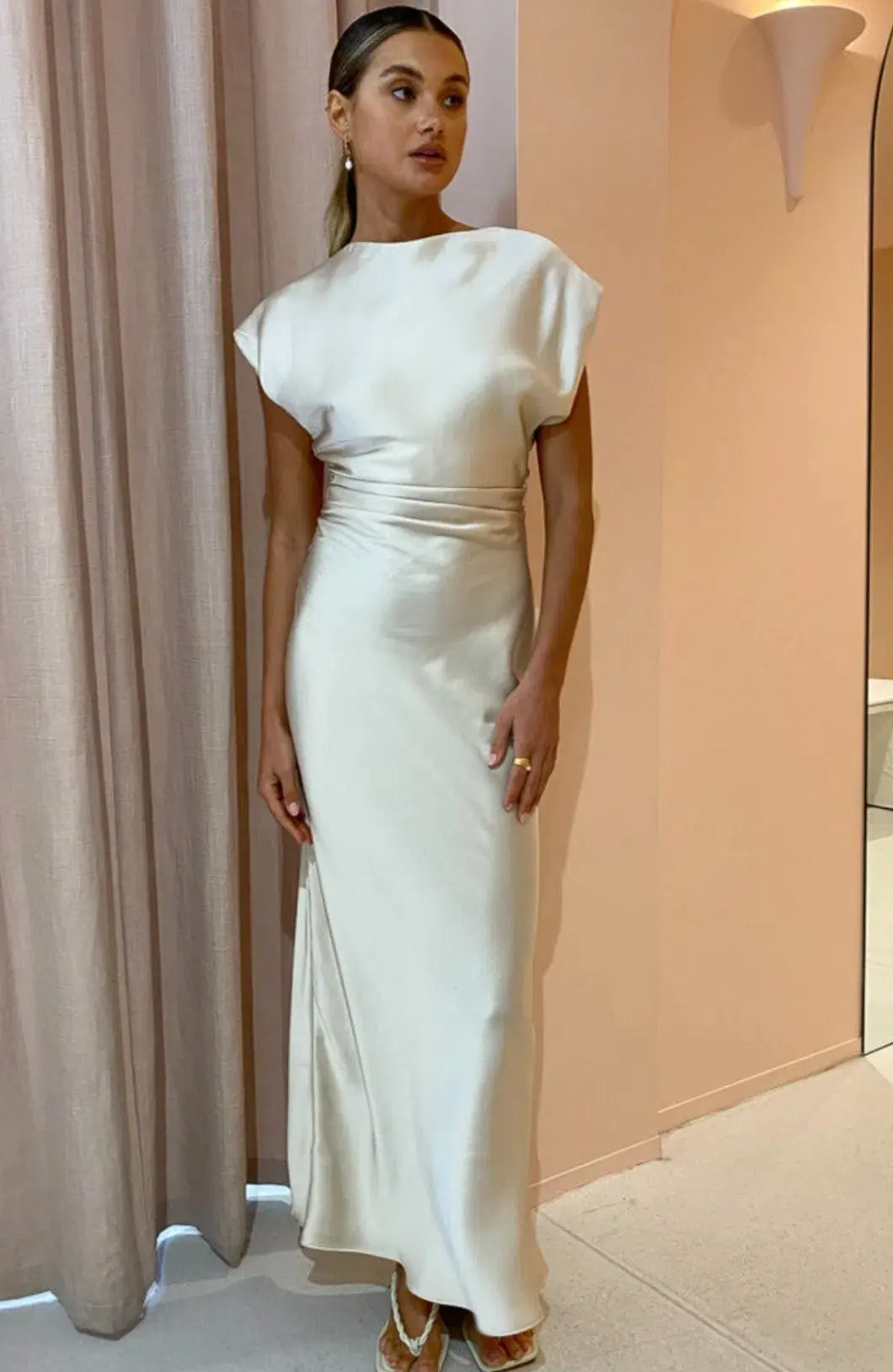 Camilla and Marc Eclar Dress Champagne Size 8 for rent on The Volte - main image