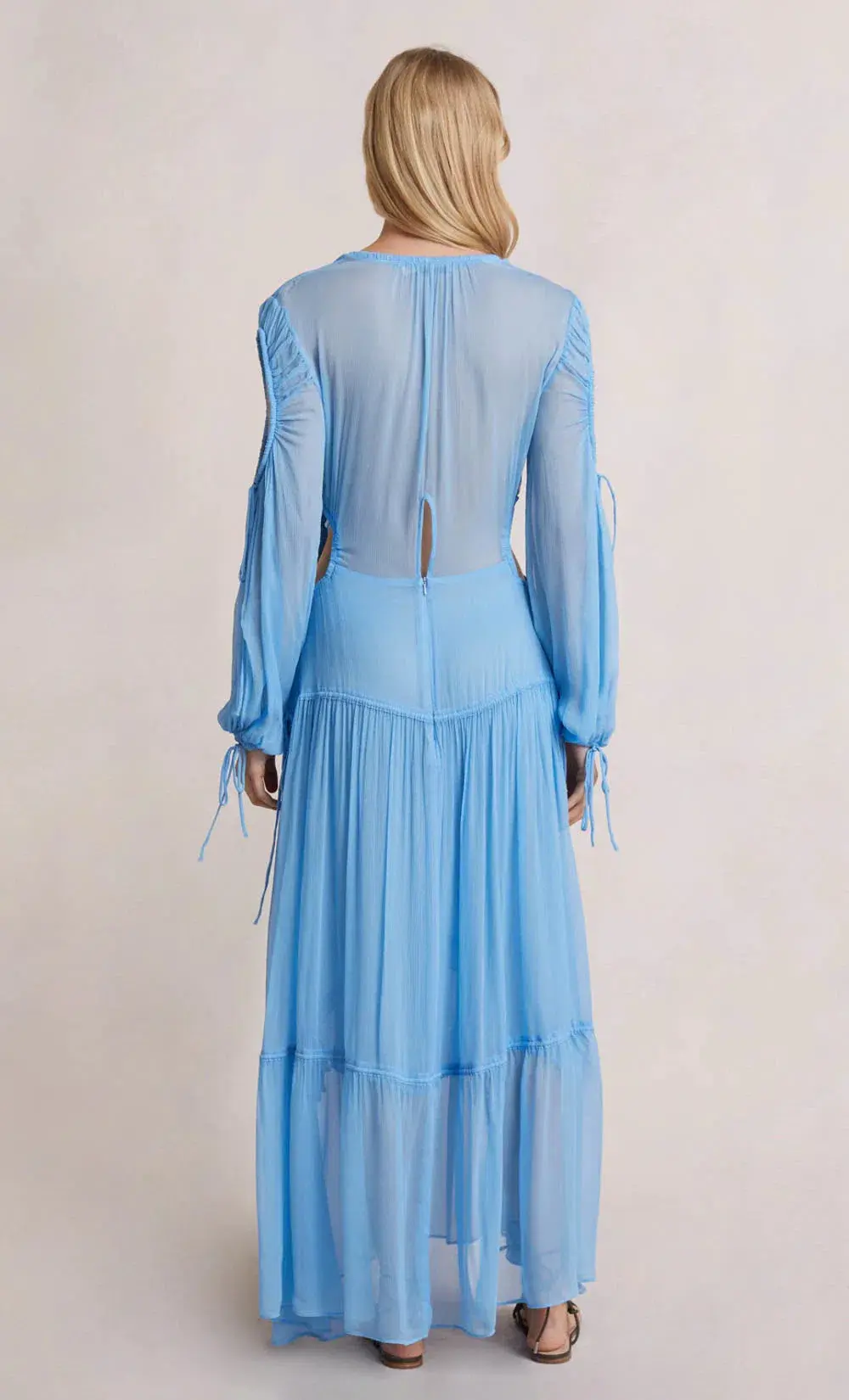 Bec & Bridge Charlotte Long Sleeve Maxi Dress Blue Size 14 - Image 2