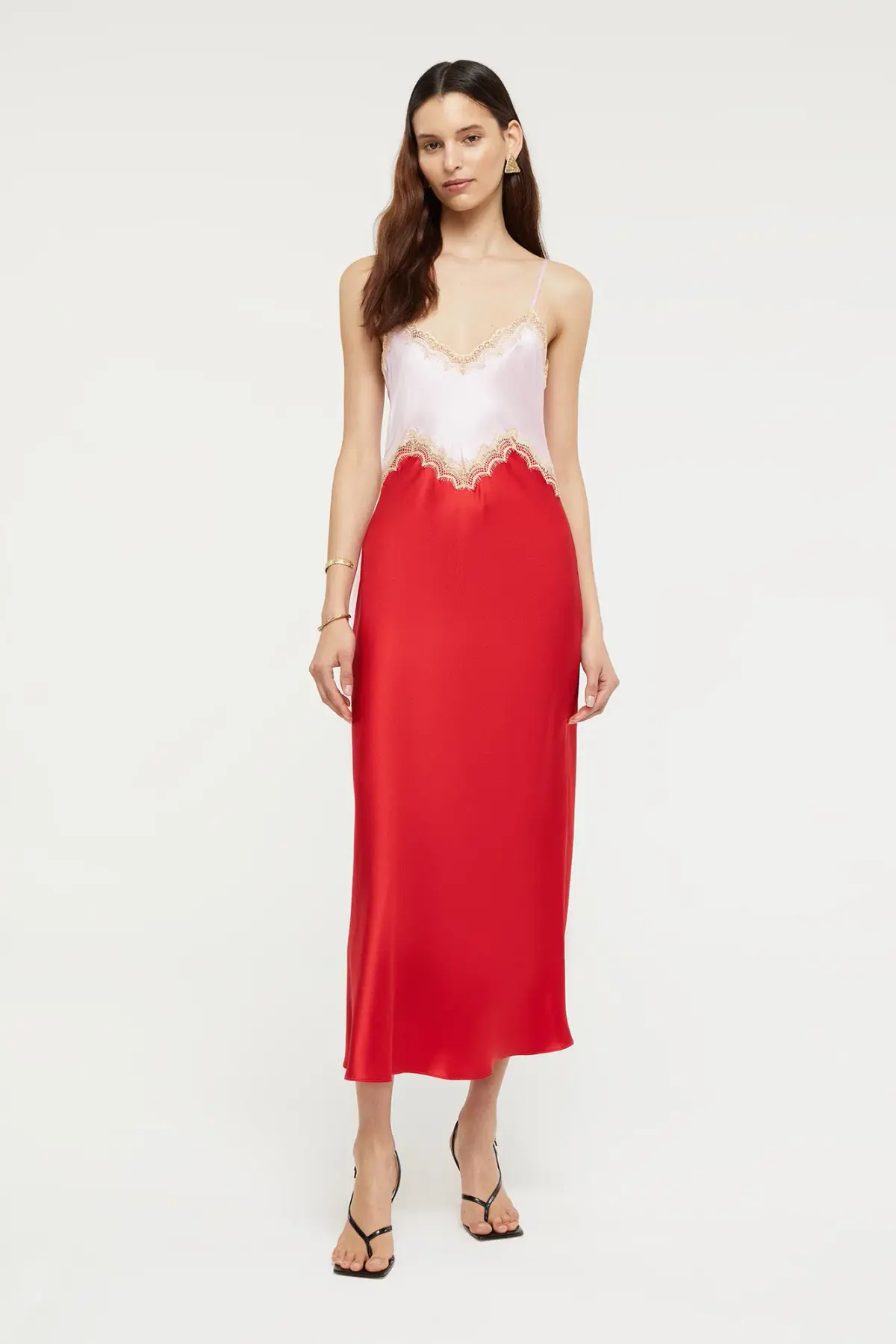 Ginia Hope Dress in Candy Pink and Chilli Red Size  10 - Image 1