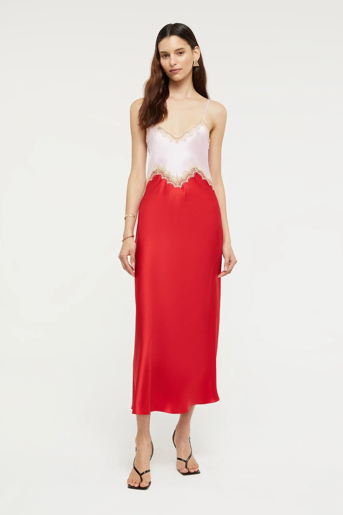 Ginia Hope Dress in Candy Pink and Chilli Red Size  10 - Image 1
