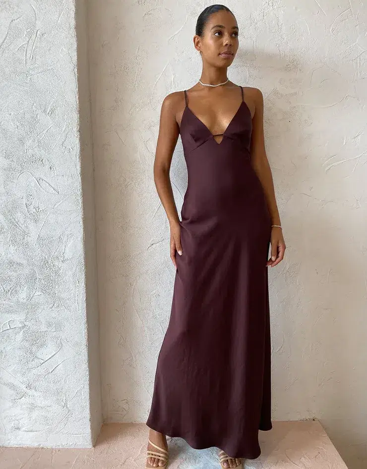 Manning Cartell Time To Shine Slip Dress In Truffle Size 12 - Image 1