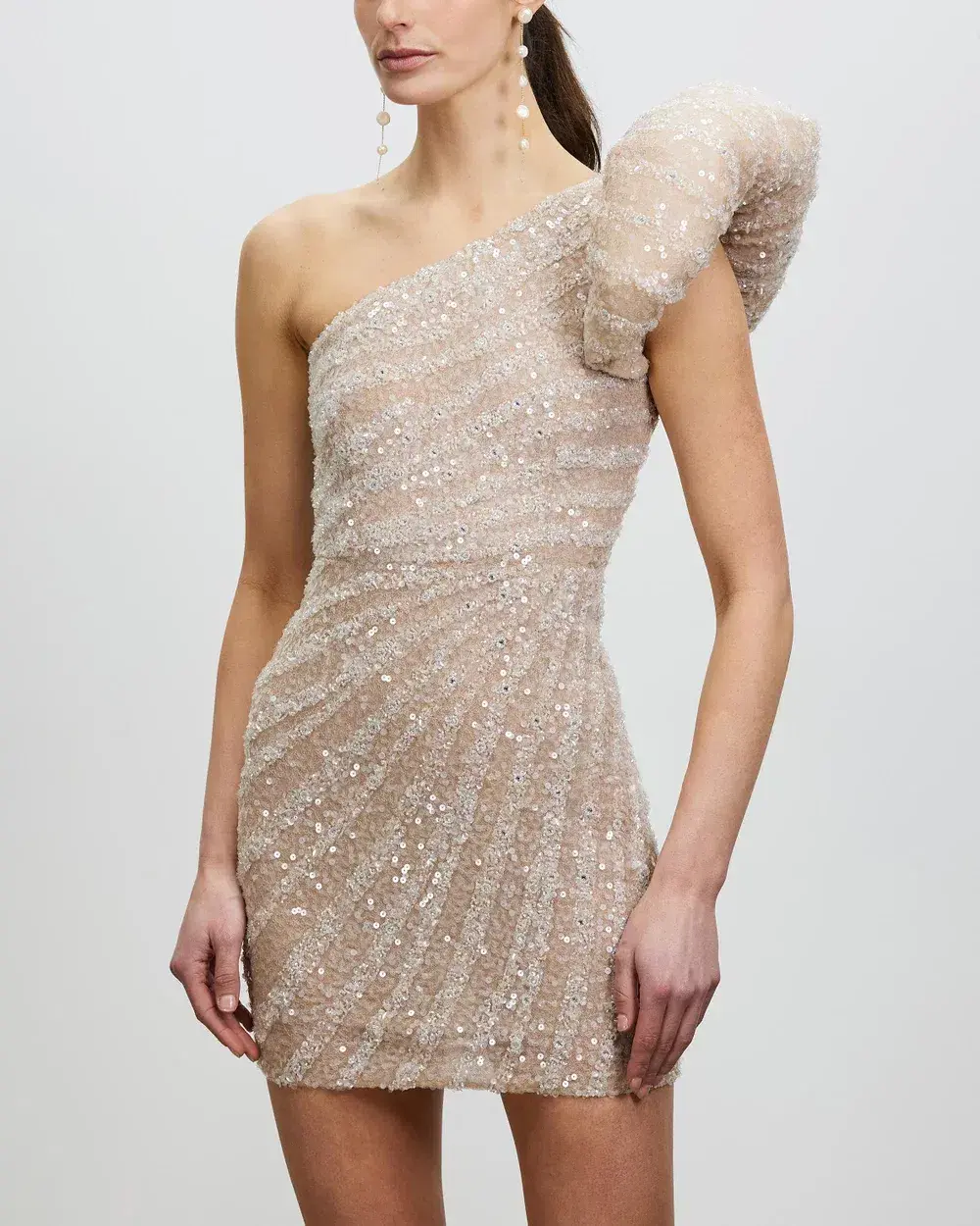 Rachel Gilbert Phoebe Mini Dress Nude Size AU 8 - Image 2
