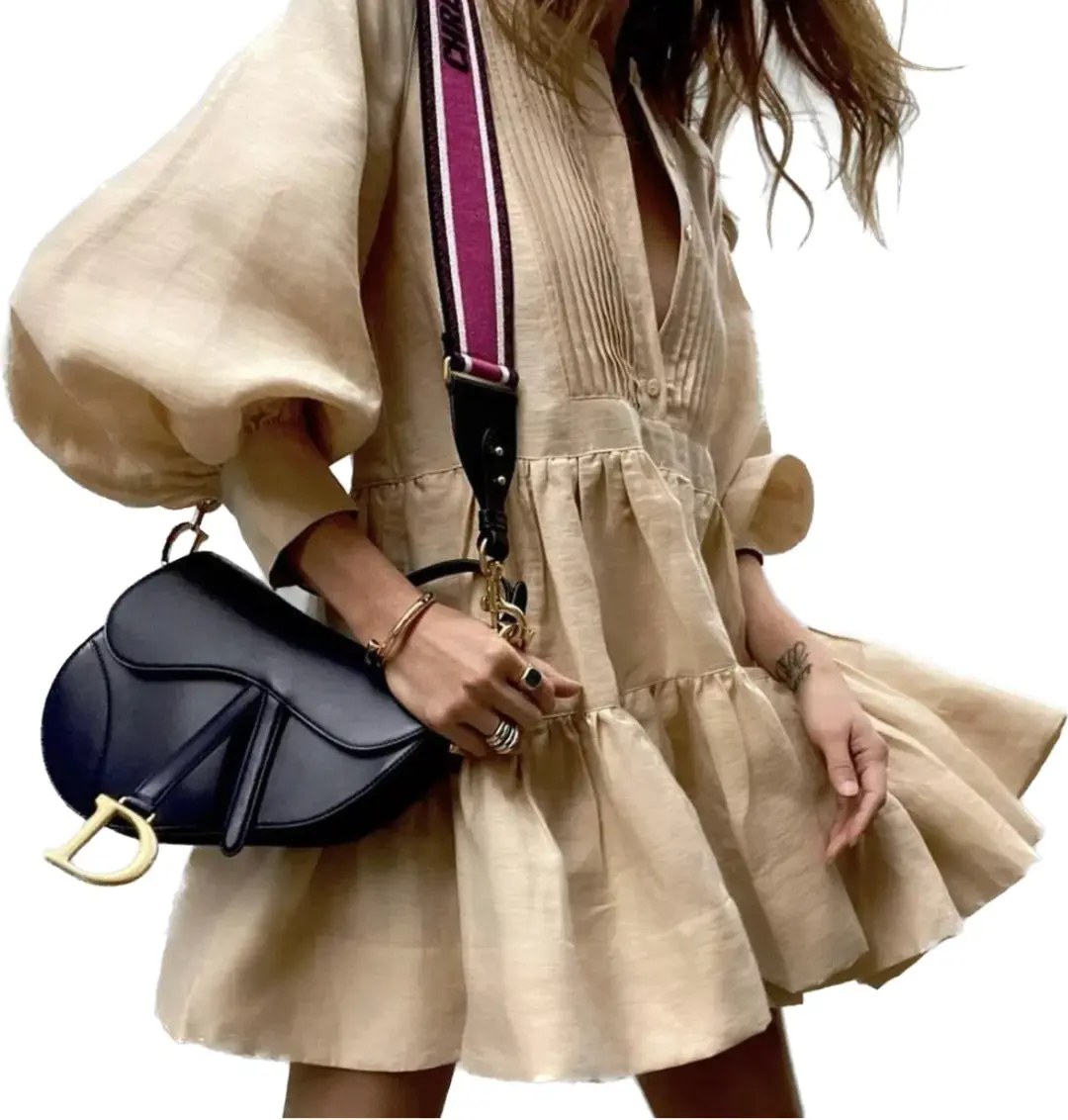 Shona Joy The Savoye Tuxedo Mini Dress Biscuit Size 6 for rent on The Volte - main image