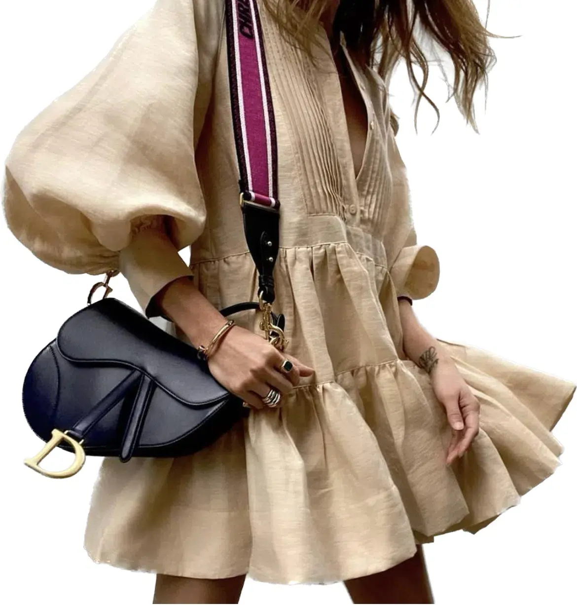 Shona Joy The Savoye Tuxedo Mini Dress Biscuit Size 6 - Image 6