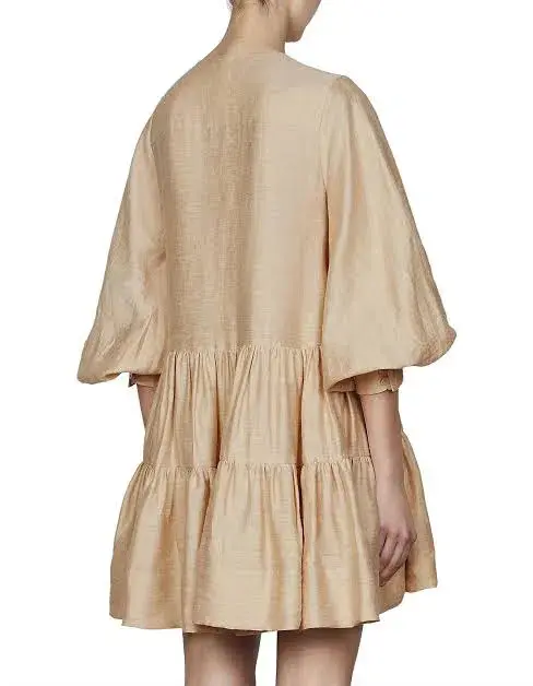 Shona Joy The Savoye Tuxedo Mini Dress Biscuit Size 6 for rent on The Volte - main image