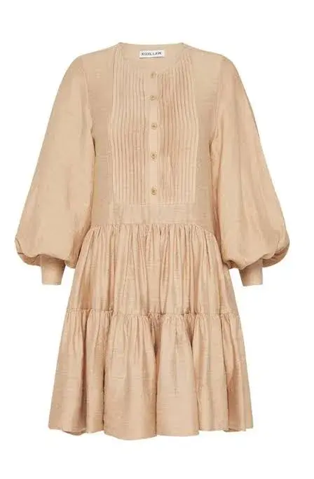 Shona Joy The Savoye Tuxedo Mini Dress Biscuit Size 6 - Image 7