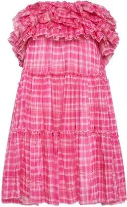 Aje Bungalow Tiered Mini Dress Pink Size 8 - Image 4