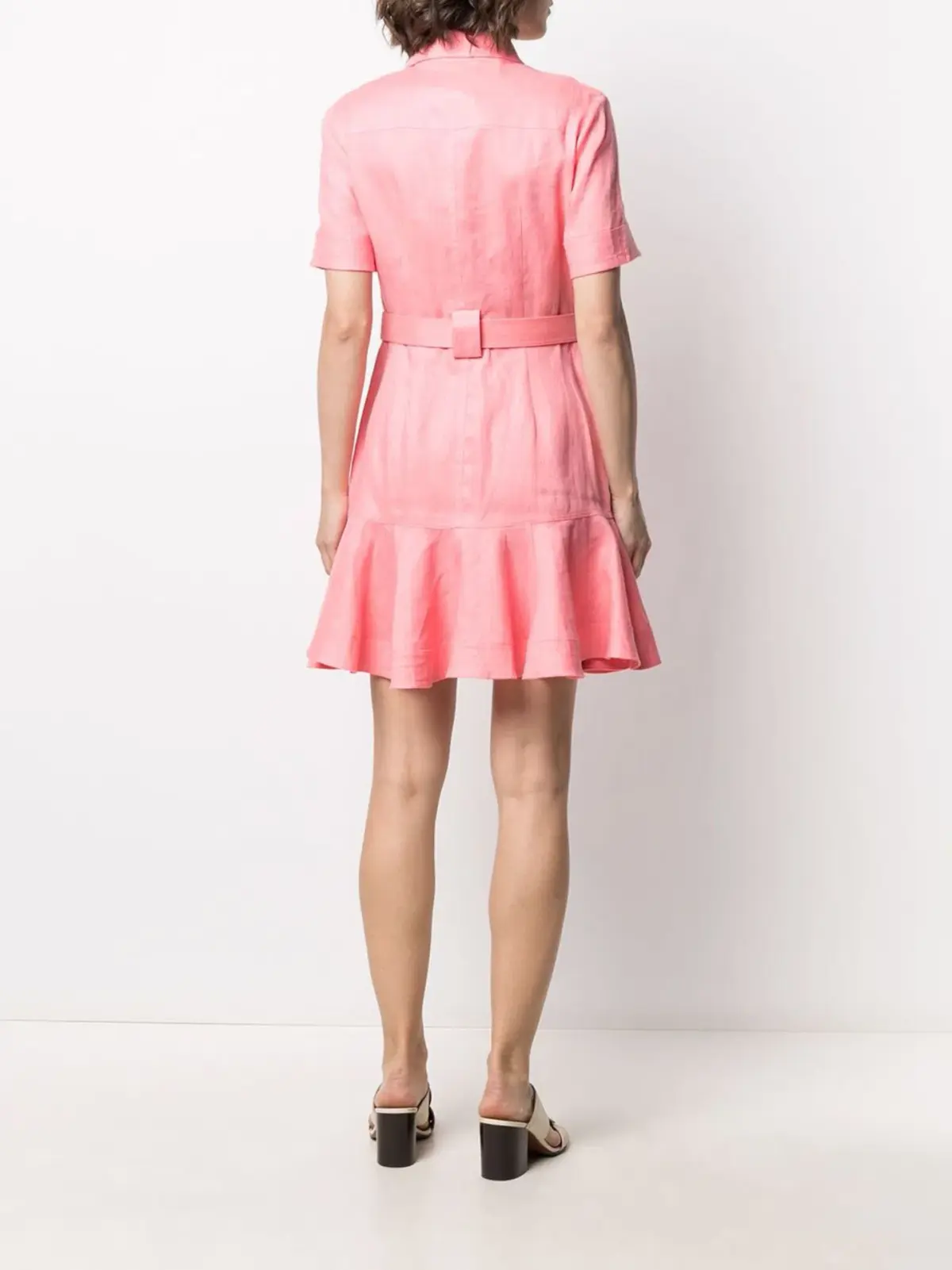 Zimmermann Poppy Belted Mini Dress Watermelon Pink Size 0 / AU 8 - Image 2
