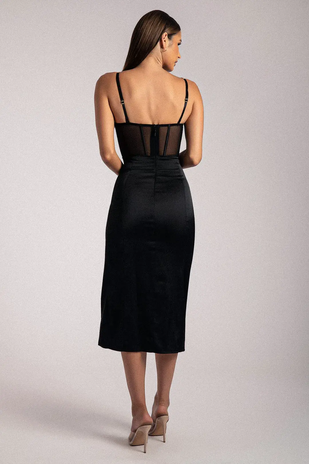 Meshki Talisa Chain Strap Midi Dress in Black Size XS / Au 6 - Image 3