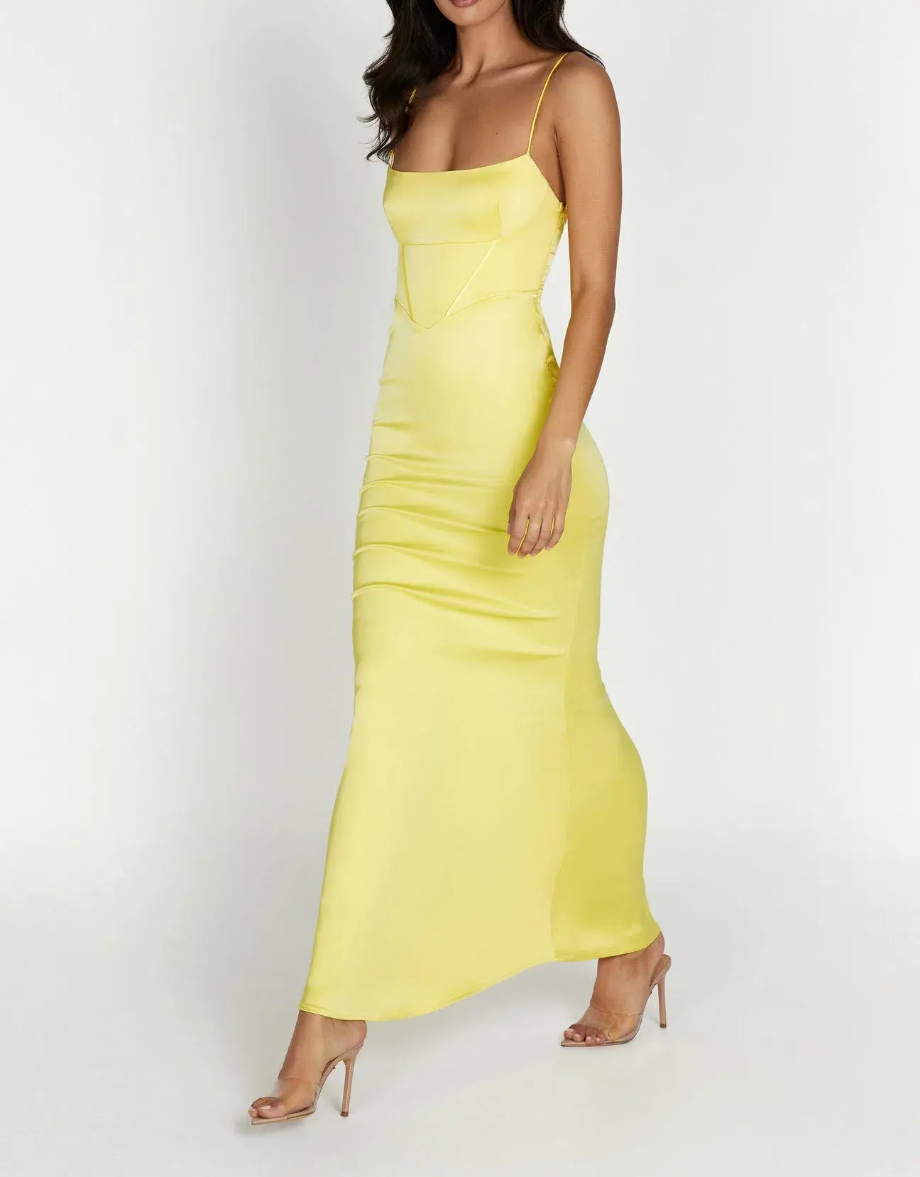 Meshki Desirie Corset Maxi Dress in Lemon Size XS / Au 6 - Image 1