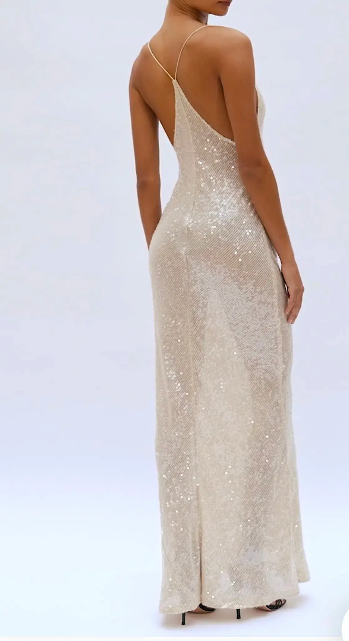 Rat & Boa Olympia Sequin Maxi Dress Ivory Size S / Au 8  - Image 6