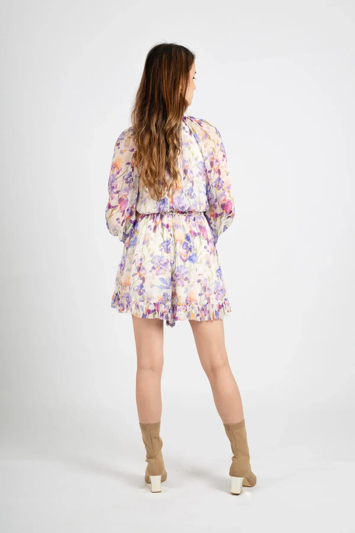 Zimmermann Tama Ruffle Mini Dress Floral Size 0 / AU 8 - Image 6