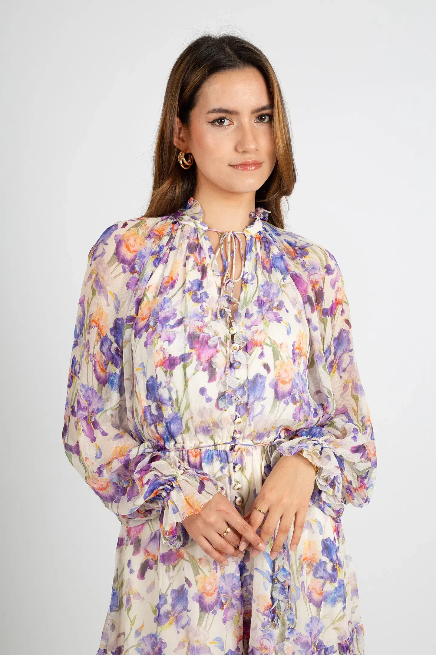 Zimmermann Tama Ruffle Mini Dress Floral Size 0 / AU 8 - Image 4