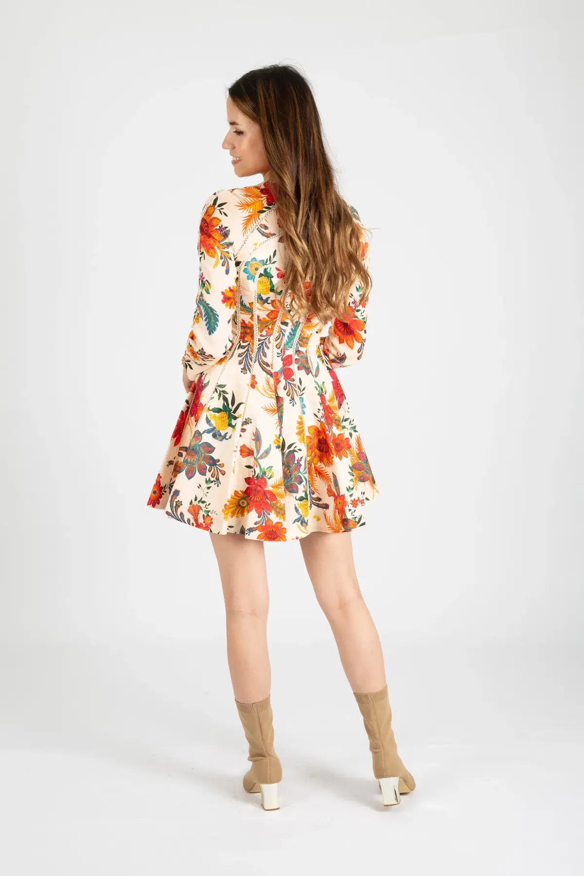 Zimmermann Ginger Fit & Flare Mini Dress Floral Size 0 / AU 8 - Image 4